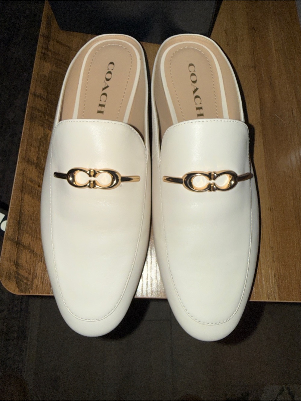 COACH  SIENNA LEATHER SLIDE
CHALK
C5770 CHK